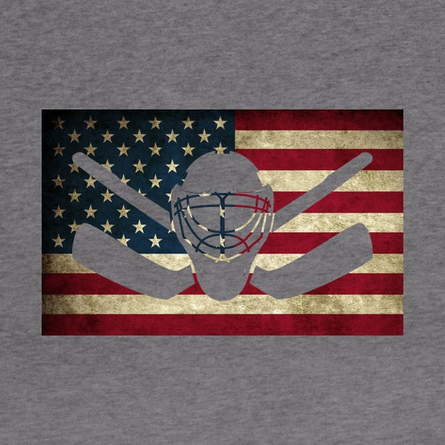 American Flag Hockey Goalie USA Ice Hockey by theperfectpresents